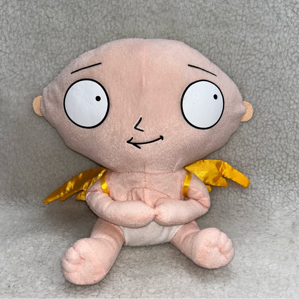 10" Family Guy BABY STEWIE W/ WINGS WEARS DIAPER Plush Doll By 20th Century Fox